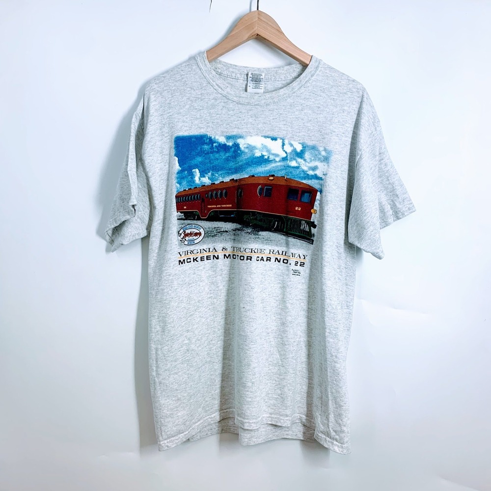 Gildan Mens Virginia Truckee Railway McKeen Motor Car No‎ 22 T-Shirt Size L